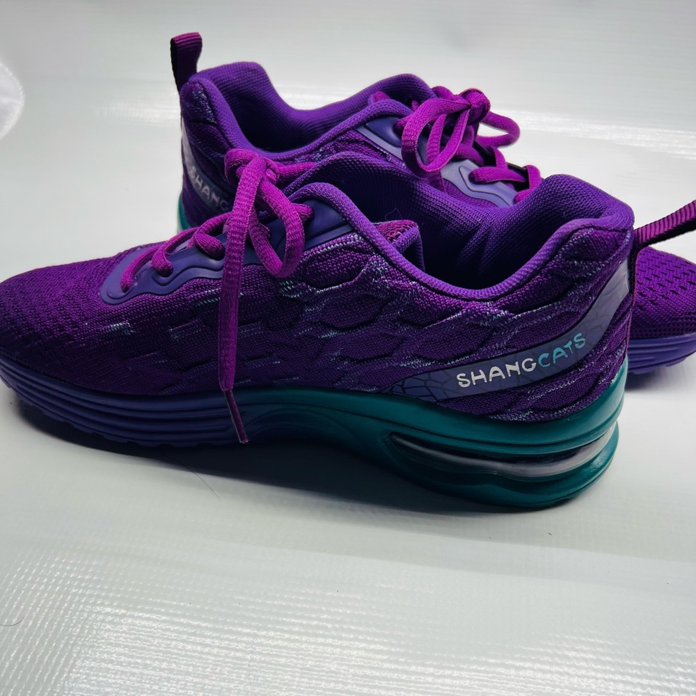 Fashion Professional Skateboard Shoe Women's Size 39-7.5 Purple and Blue.